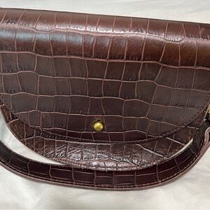 Madewell Mini Dark Brown Leather Crossbody Bag